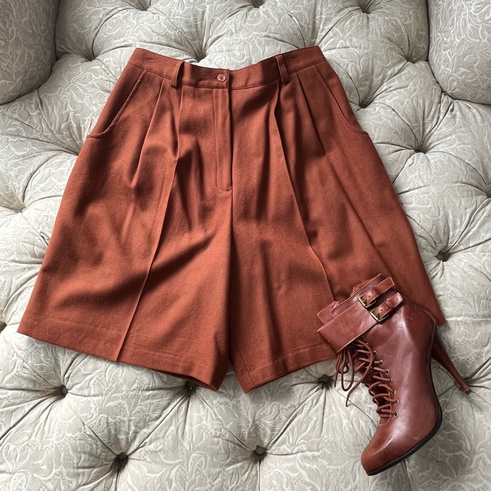 Vintage Savannah Women's Terracotta Wool Shorts